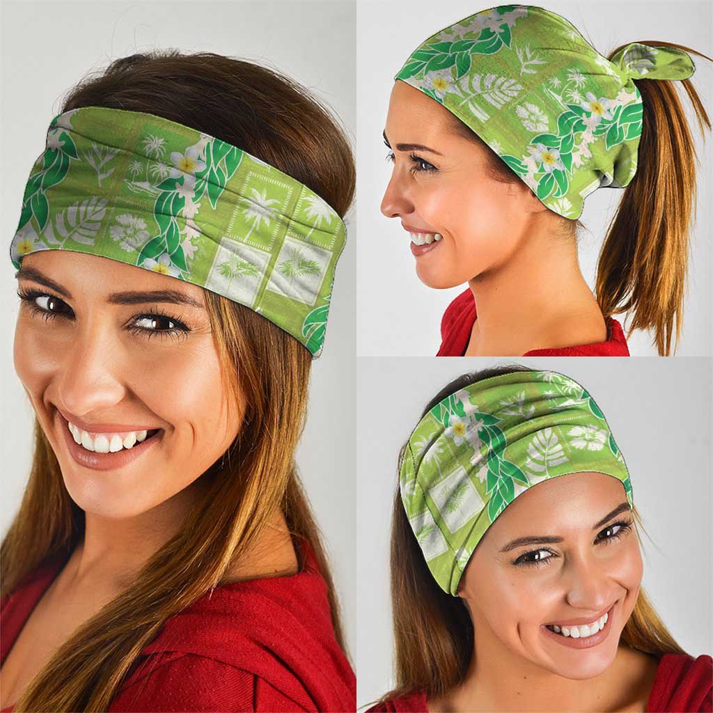 Aloha Hawaii Tuberose Lei Neck Gaiter Tropical Vibes Green Color LT14 - Polynesian Pride