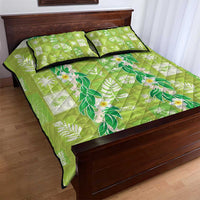 Aloha Hawaii Tuberose Lei Quilt Bed Set Tropical Vibes Green Color LT14 - Polynesian Pride