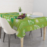 Aloha Hawaii Tuberose Lei Tablecloth Tropical Vibes Green Color LT14 - Polynesian Pride