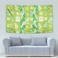 Aloha Hawaii Tuberose Lei Tapestry Tropical Vibes Green Color LT14 - Polynesian Pride