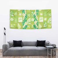 Aloha Hawaii Tuberose Lei Tapestry Tropical Vibes Green Color LT14 - Polynesian Pride