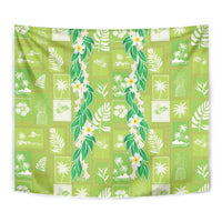 Aloha Hawaii Tuberose Lei Tapestry Tropical Vibes Green Color LT14 - Polynesian Pride