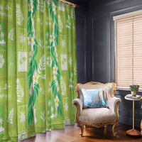 Aloha Hawaii Tuberose Lei Window Curtain Tropical Vibes Green Color LT14 - Polynesian Pride