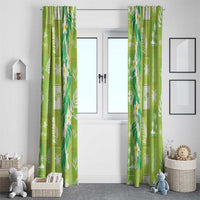Aloha Hawaii Tuberose Lei Window Curtain Tropical Vibes Green Color LT14 - Polynesian Pride
