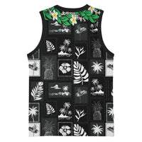 Aloha Hawaii Tuberose Lei Basketball Jersey Tropical Vibes Black Color LT14 - Polynesian Pride