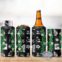 Aloha Hawaii Tuberose Lei 4 in 1 Can Cooler Tumbler Tropical Vibes Black Color LT14 - Polynesian Pride