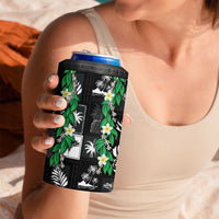 Aloha Hawaii Tuberose Lei 4 in 1 Can Cooler Tumbler Tropical Vibes Black Color LT14 - Polynesian Pride