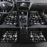 Aloha Hawaii Tuberose Lei Car Mats Tropical Vibes Black Color LT14 Set 4pcs Black - Polynesian Pride