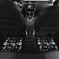 Aloha Hawaii Tuberose Lei Car Mats Tropical Vibes Black Color LT14 Set 2pcs - Back Black - Polynesian Pride
