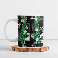 Aloha Hawaii Tuberose Lei Ceramic Mug Tropical Vibes Black Color LT14 Black - Polynesian Pride