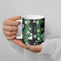 Aloha Hawaii Tuberose Lei Ceramic Mug Tropical Vibes Black Color LT14 - Polynesian Pride