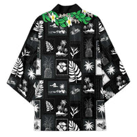 Aloha Hawaii Tuberose Lei Kimono Tropical Vibes Black Color LT14 - Polynesian Pride