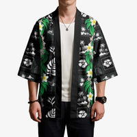 Aloha Hawaii Tuberose Lei Kimono Tropical Vibes Black Color LT14 - Polynesian Pride
