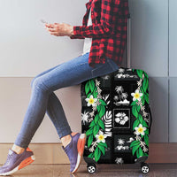 Aloha Hawaii Tuberose Lei Luggage Cover Tropical Vibes Black Color LT14 - Polynesian Pride
