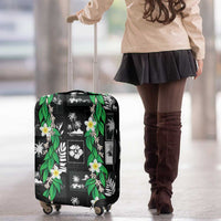 Aloha Hawaii Tuberose Lei Luggage Cover Tropical Vibes Black Color LT14 - Polynesian Pride