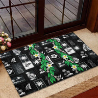 Aloha Hawaii Tuberose Lei Rubber Doormat Tropical Vibes Black Color LT14 - Polynesian Pride