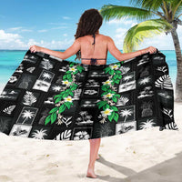 Aloha Hawaii Tuberose Lei Sarong Tropical Vibes Black Color LT14 - Polynesian Pride