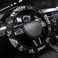 Aloha Hawaii Tuberose Lei Steering Wheel Cover Tropical Vibes Black Color LT14 Universal Fit Black - Polynesian Pride