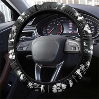 Aloha Hawaii Tuberose Lei Steering Wheel Cover Tropical Vibes Black Color LT14 - Polynesian Pride