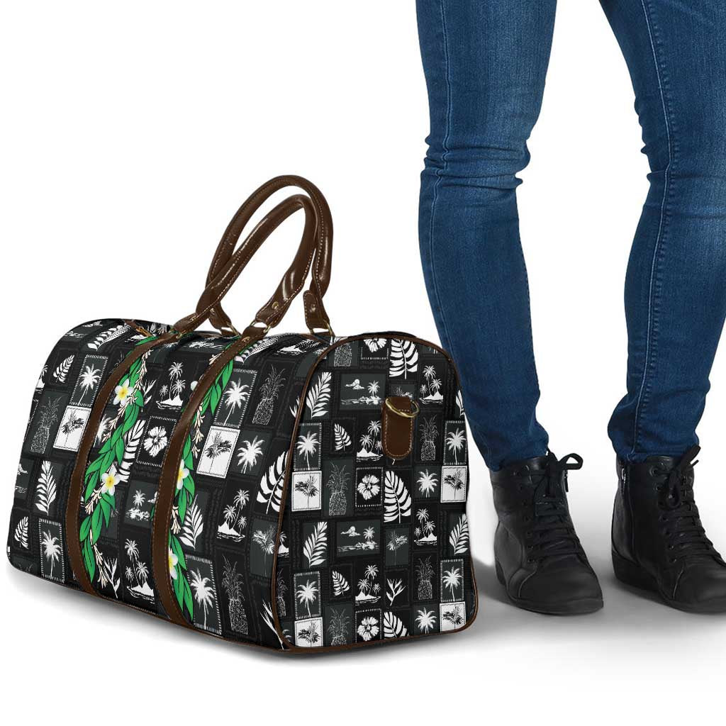 Aloha Hawaii Tuberose Lei Travel Bag Tropical Vibes Black Color LT14 - Polynesian Pride