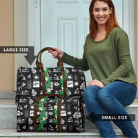 Aloha Hawaii Tuberose Lei Travel Bag Tropical Vibes Black Color LT14 - Polynesian Pride