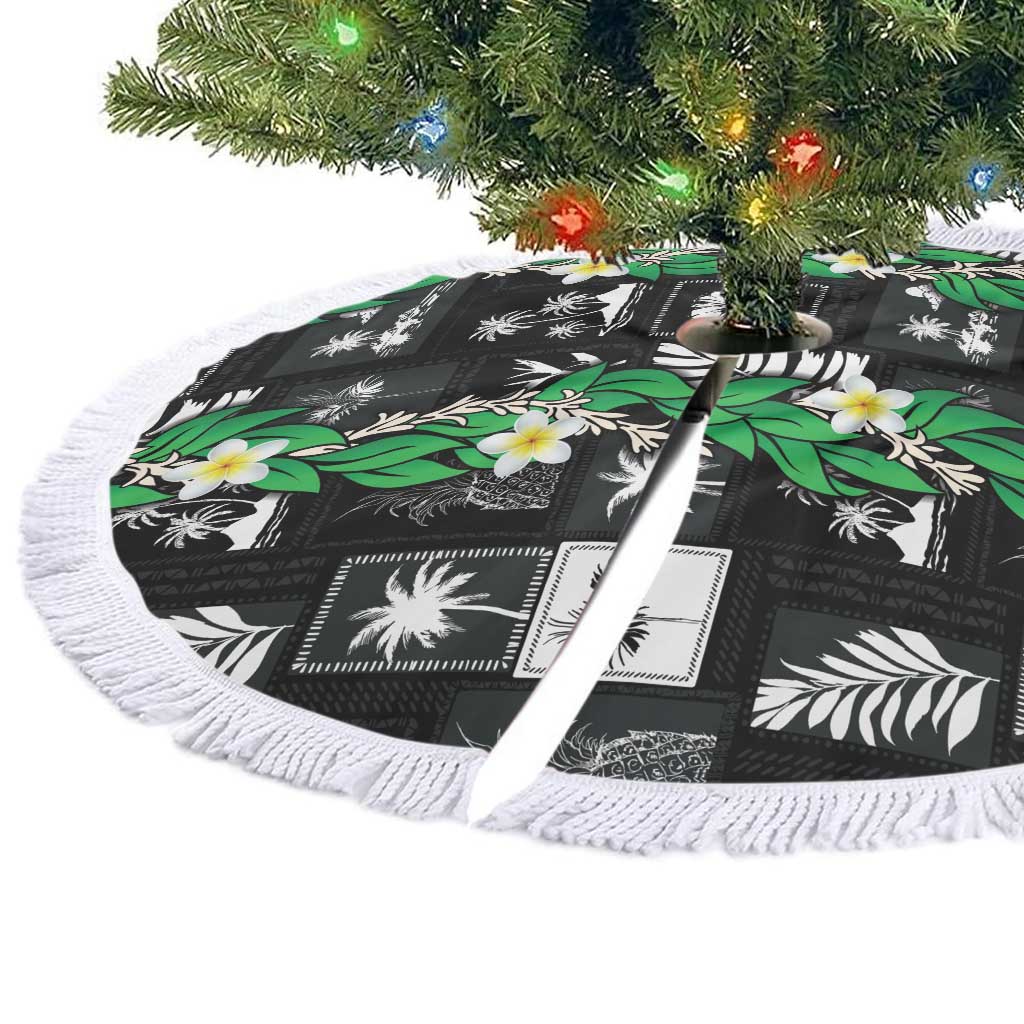 Aloha Hawaii Tuberose Lei Tree Skirt Tropical Vibes Black Color LT14 - Polynesian Pride
