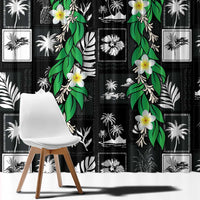Aloha Hawaii Tuberose Lei Window Curtain Tropical Vibes Black Color LT14 - Polynesian Pride