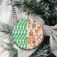 Aloha Hawaii Palaka Tuberose Lei Ceramic Ornament Hawaiian Quilt Seamless Style LT14 - Polynesian Pride