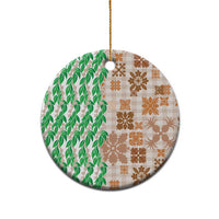 Aloha Hawaii Palaka Tuberose Lei Ceramic Ornament Hawaiian Quilt Seamless Style LT14 - Polynesian Pride