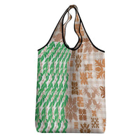 Aloha Hawaii Palaka Tuberose Lei Grocery Bag Hawaiian Quilt Seamless Style LT14 - Polynesian Pride