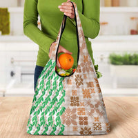 Aloha Hawaii Palaka Tuberose Lei Grocery Bag Hawaiian Quilt Seamless Style LT14 - Polynesian Pride