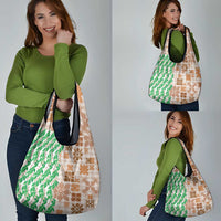 Aloha Hawaii Palaka Tuberose Lei Grocery Bag Hawaiian Quilt Seamless Style LT14 - Polynesian Pride