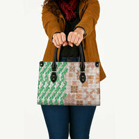 Aloha Hawaii Palaka Tuberose Lei Leather Bag Hawaiian Quilt Seamless Style LT14 - Polynesian Pride