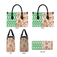Aloha Hawaii Palaka Tuberose Lei Leather Bag Hawaiian Quilt Seamless Style LT14 - Polynesian Pride