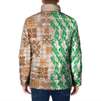 Aloha Hawaii Palaka Tuberose Lei Padded Jacket Hawaiian Quilt Seamless Style LT14 - Polynesian Pride