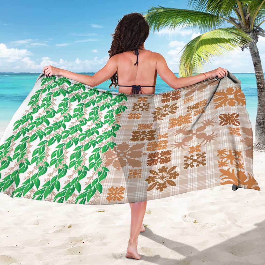Aloha Hawaii Palaka Tuberose Lei Sarong Hawaiian Quilt Seamless Style LT14 - Polynesian Pride