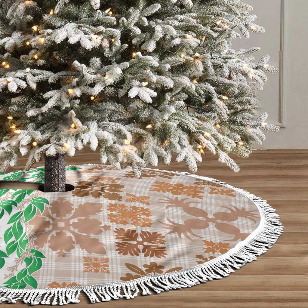 Aloha Hawaii Palaka Tuberose Lei Tree Skirt Hawaiian Quilt Seamless Style LT14 - Polynesian Pride