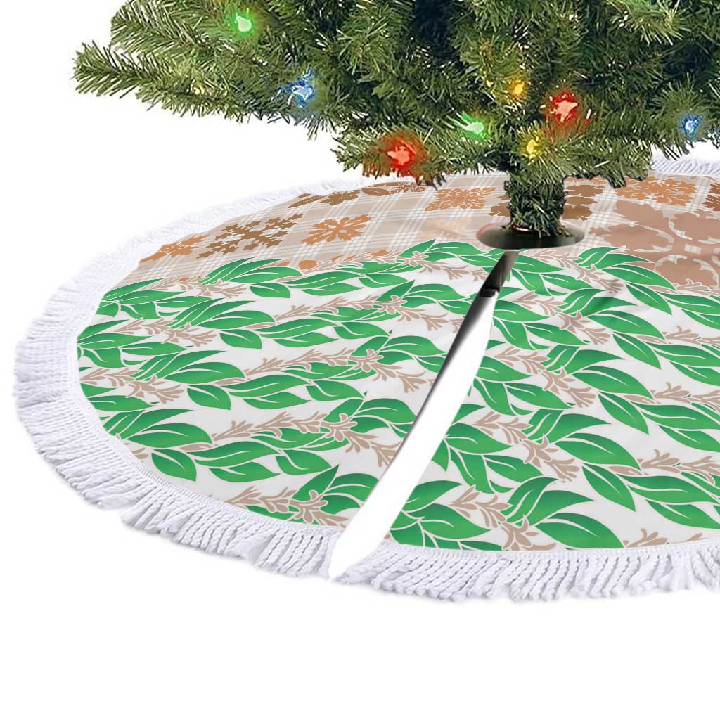 Aloha Hawaii Palaka Tuberose Lei Tree Skirt Hawaiian Quilt Seamless Style LT14 - Polynesian Pride