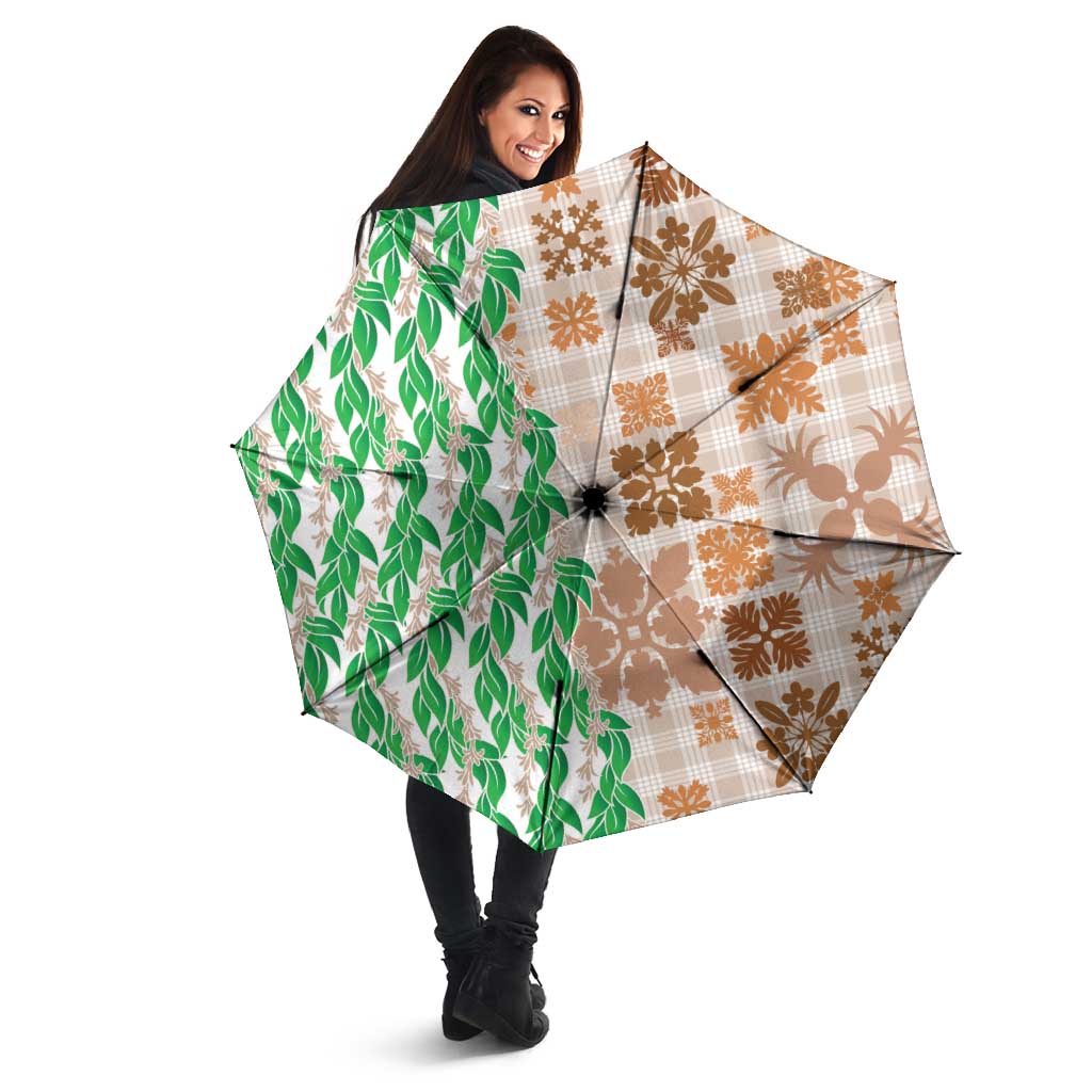 Aloha Hawaii Palaka Tuberose Lei Umbrella Hawaiian Quilt Seamless Style LT14 - Polynesian Pride