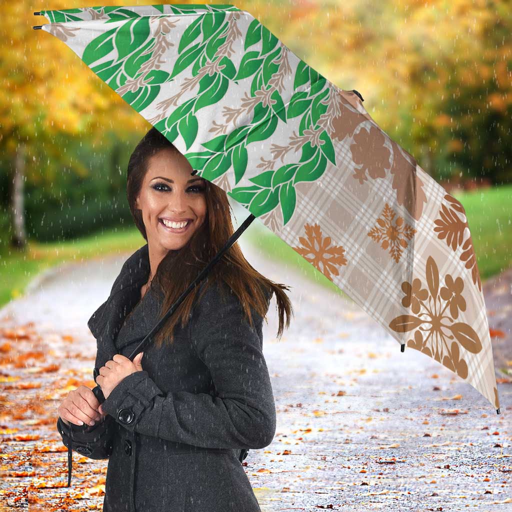 Aloha Hawaii Palaka Tuberose Lei Umbrella Hawaiian Quilt Seamless Style LT14 - Polynesian Pride