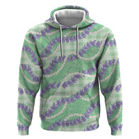 Pastel Green Hawaii Palaka Honohono Pikake Hoodie Hawaiian Orchid Lei Polynesian Pattern LT14 Pullover Hoodie Pastel Green - Polynesian Pride