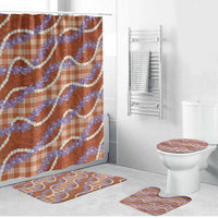 Orange Hawaii Palaka Honohono Pikake Bathroom Set Hawaiian Orchid Lei Polynesian Pattern LT14 Bathroom Set (4 pcs) Orange - Polynesian Pride