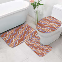 Orange Hawaii Palaka Honohono Pikake Bathroom Set Hawaiian Orchid Lei Polynesian Pattern LT14 - Polynesian Pride