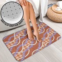 Orange Hawaii Palaka Honohono Pikake Bathroom Set Hawaiian Orchid Lei Polynesian Pattern LT14 - Polynesian Pride