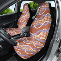 Orange Hawaii Palaka Honohono Pikake Car Seat Cover Hawaiian Orchid Lei Polynesian Pattern LT14 - Polynesian Pride