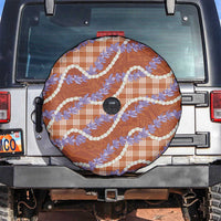 Orange Hawaii Palaka Honohono Pikake Spare Tire Cover Hawaiian Orchid Lei Polynesian Pattern LT14 Orange - Polynesian Pride
