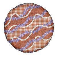Orange Hawaii Palaka Honohono Pikake Spare Tire Cover Hawaiian Orchid Lei Polynesian Pattern LT14 - Polynesian Pride