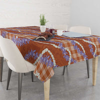 Orange Hawaii Palaka Honohono Pikake Tablecloth Hawaiian Orchid Lei Polynesian Pattern LT14 - Polynesian Pride