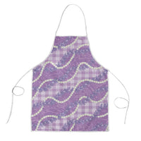Purple Hawaii Palaka Honohono Pikake Apron Hawaiian Orchid Lei Polynesian Pattern LT14 Purple - Polynesian Pride