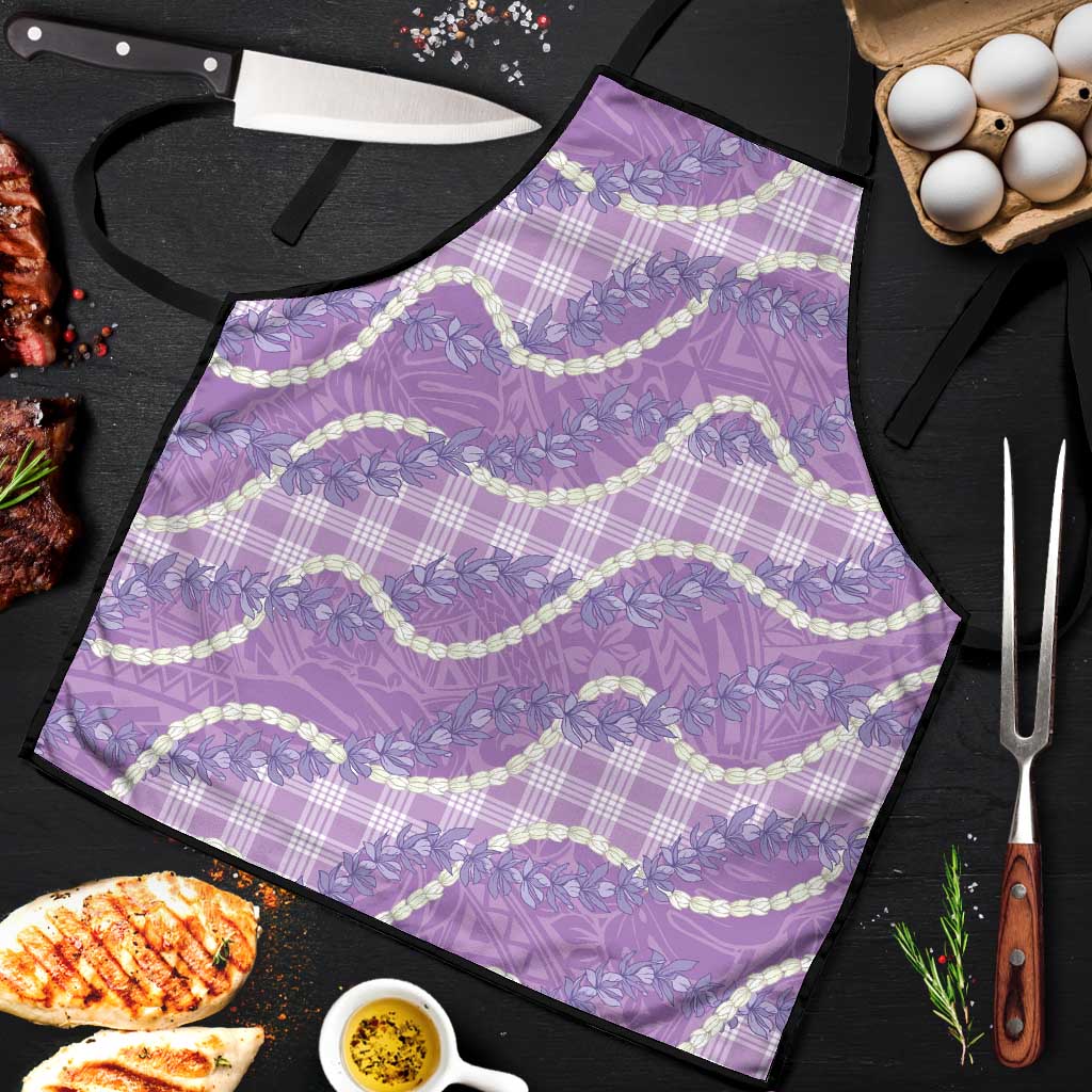 Purple Hawaii Palaka Honohono Pikake Apron Hawaiian Orchid Lei Polynesian Pattern LT14 Purple - Polynesian Pride